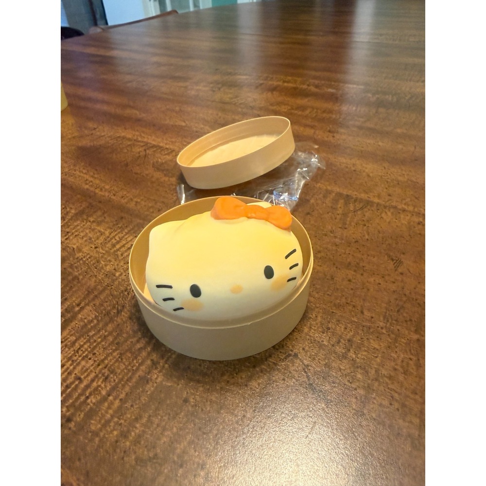 Hello Kitty Friends Squishy Dumpling Original Collection Sanrio Orange Bow